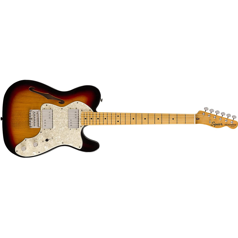 [해외] Squier by Fender 일렉트릭 기타 Classic Vibe '70s Telecaster® Thinline, Maple Fingerboard, 3-Color Sunburst