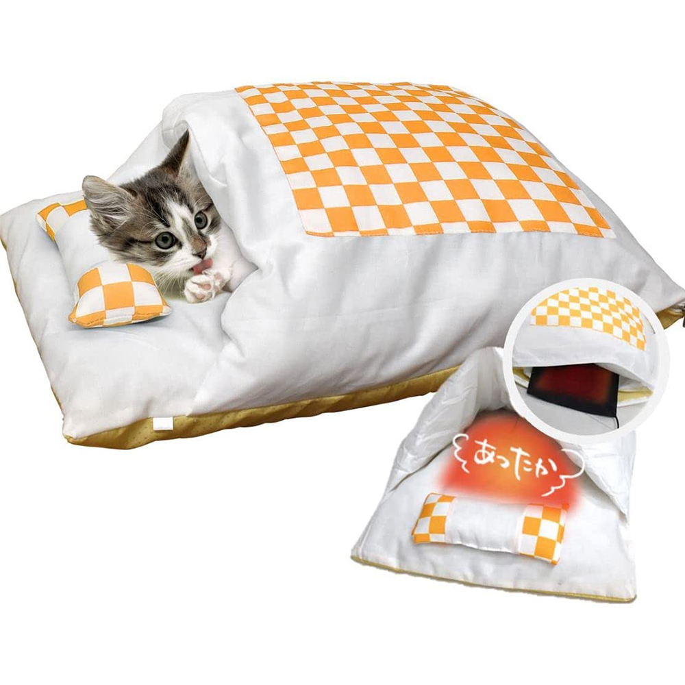 [해외] PLATA 플래터 고양이 침대 히터 이불 침낭 코타츠