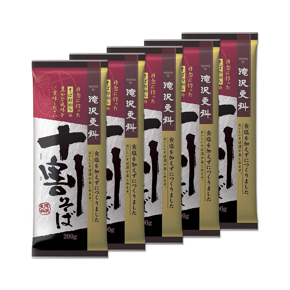 [해외] 타키자와식품 사라시나 주와리소바 메밀면 200g 5봉지