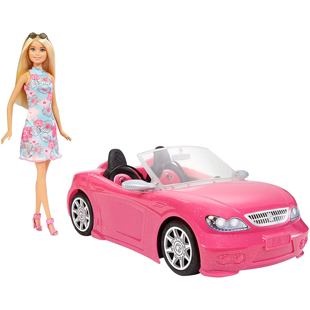 [해외] 바비 (Barbie) 바비와 외출 귀여운 핑크 자동차 옷차림 인형 하우스 FPR57