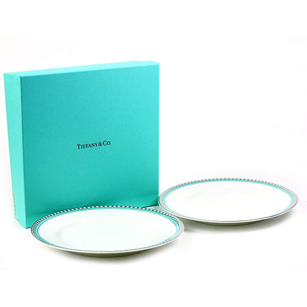 [해외] 티파니앤코 TIFFANY&Co 플레이트 2개 세트 접시