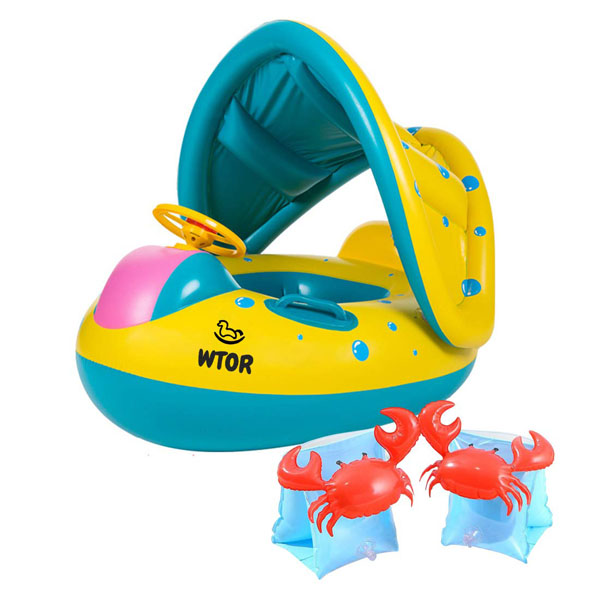 [해외] 튜브 WTOR 아이 베이비 유아용 팔찌 보조  물놀이 수영장 바다 용 3 개 세트
