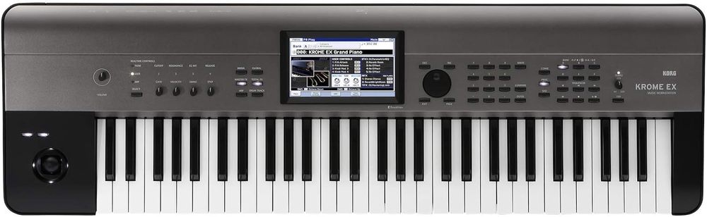 [해외] KORG 키보드 신디사이저 KROME EX 크롬 61 열쇠 음악 제작 스테이지 라이브 퍼포먼스 컬러 터치 패널 탑재