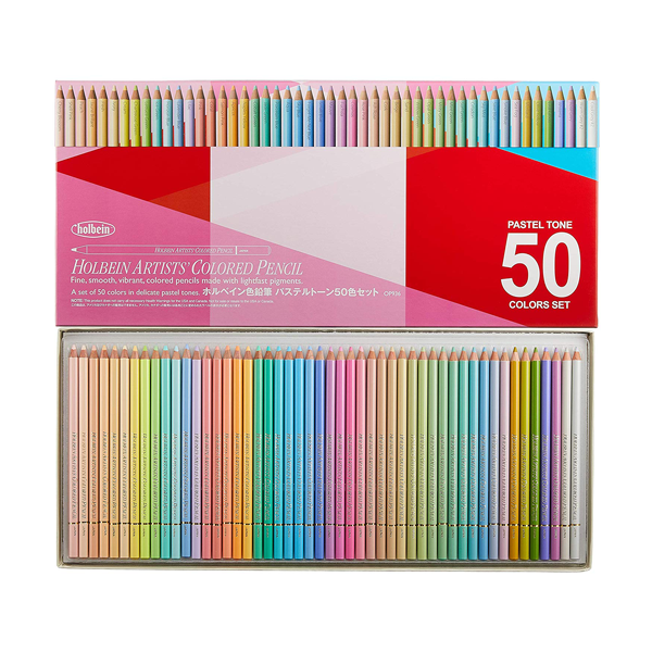 [해외] 홀베인 파스텔 톤 색연필 50색 파스텔톤 세트 20936