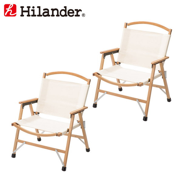 [해외] Hilander 우드 프레임 코튼 의자 2개세트 (6색상)