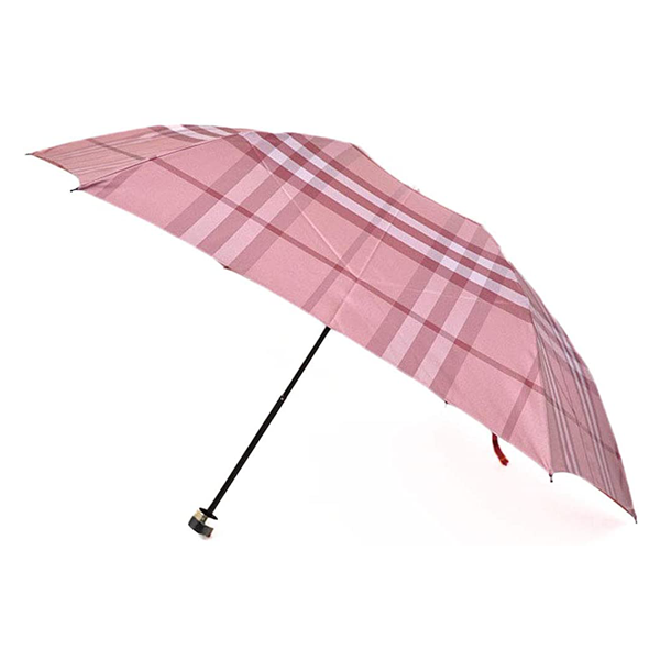[해외] 버버리 레이디스 체크 접이식 우산 로즈 핑크