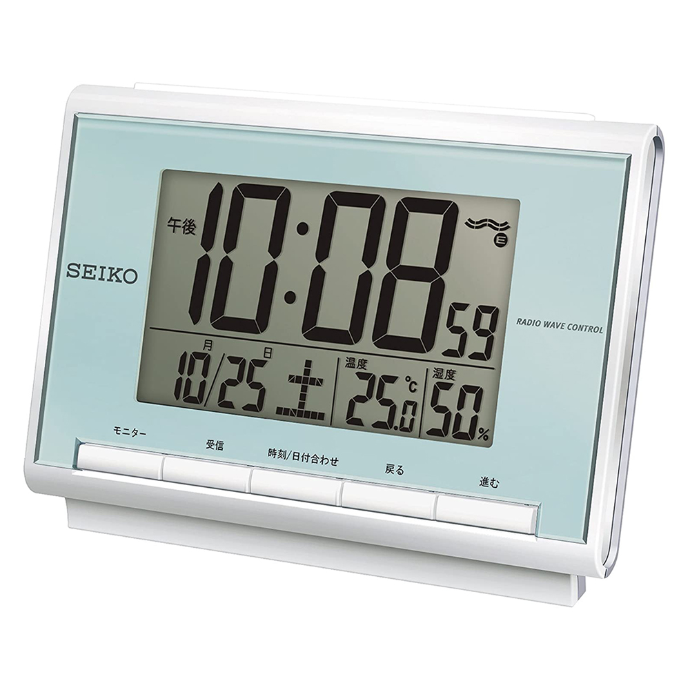 [해외] 세이코 clock 자명종 디지털 캘린더 온도 습도 SQ698L