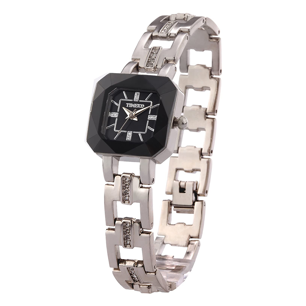 [해외] Time100 W80023L 여성용 손목 시계, 여성스러운, 블랙