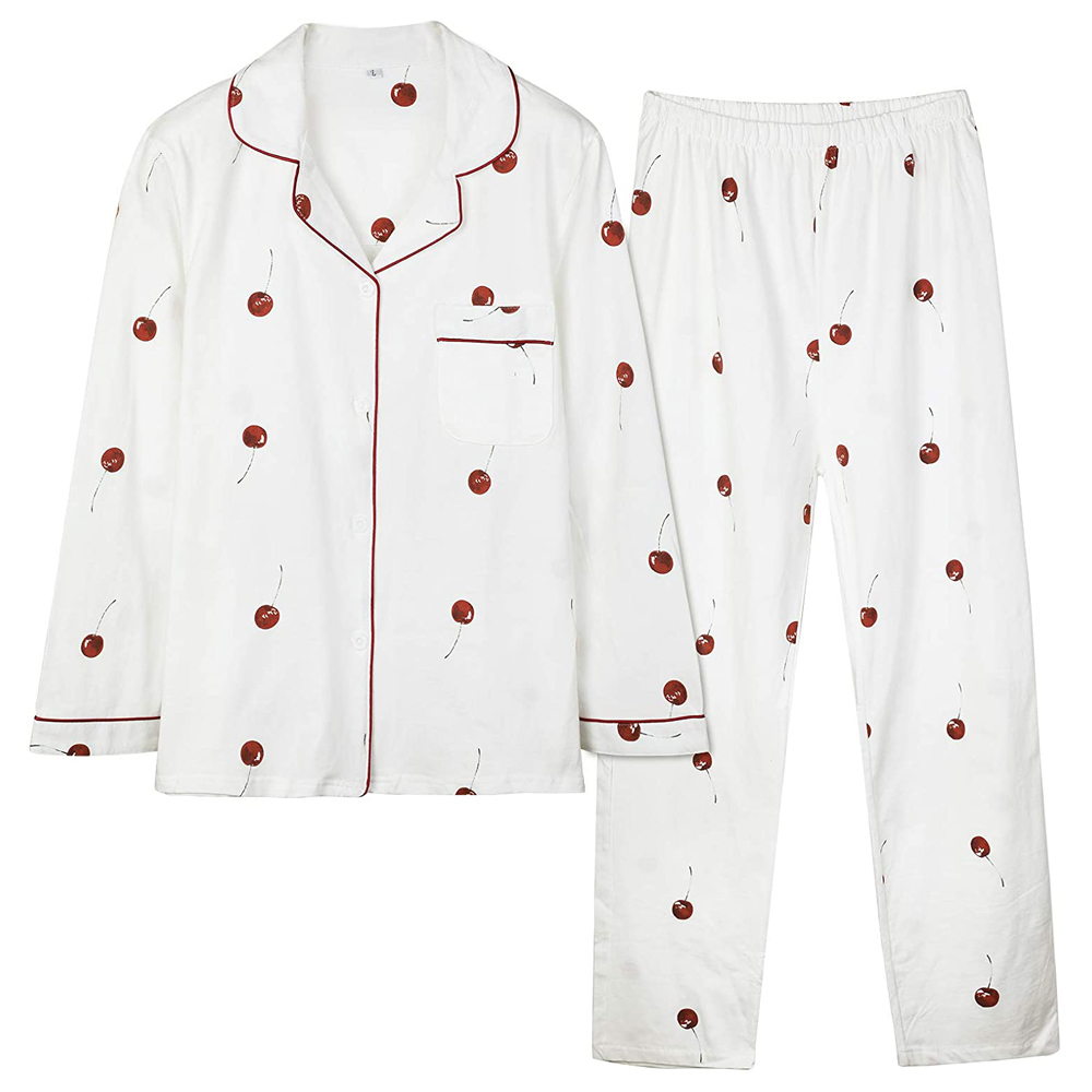 [해외] SEASTAR 파자마 룸웨어 잠옷상하세트 체리무늬