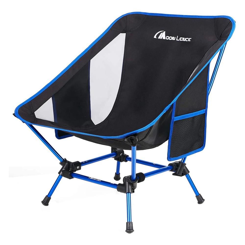 [해외] Moon Lence 2way 캠핑 의자 경량 접이식 의자 (블루)