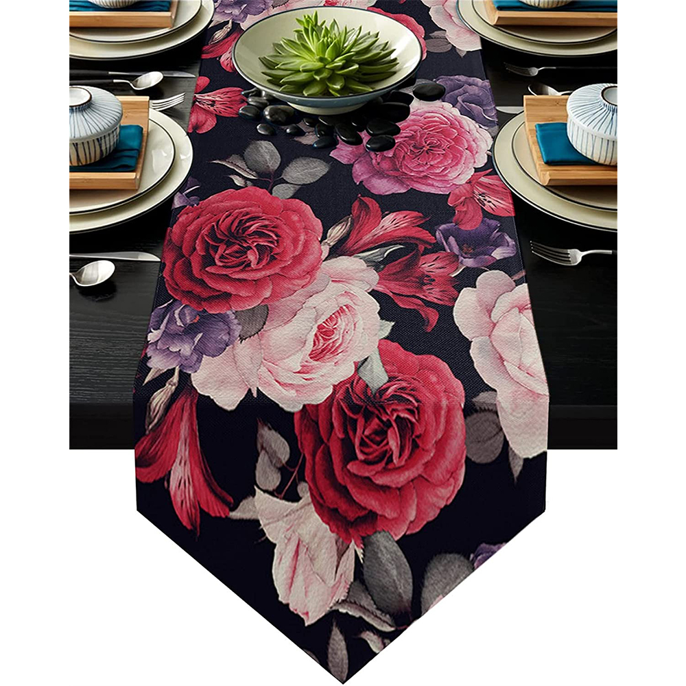 [해외] 테이블 러너 빈티지 장미꽃의 테이블 장식, Table mat