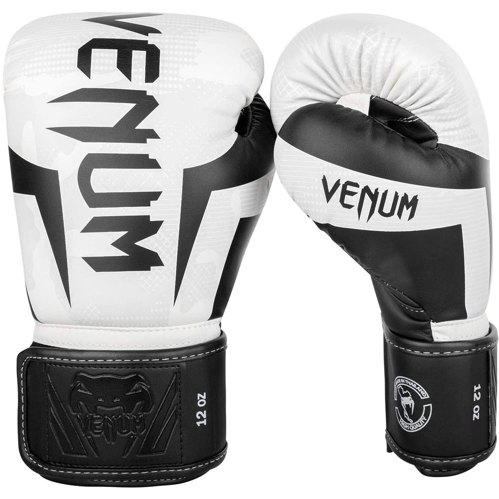 [해외] Venum Elite 권투 장갑 화이트 위장 11887-2