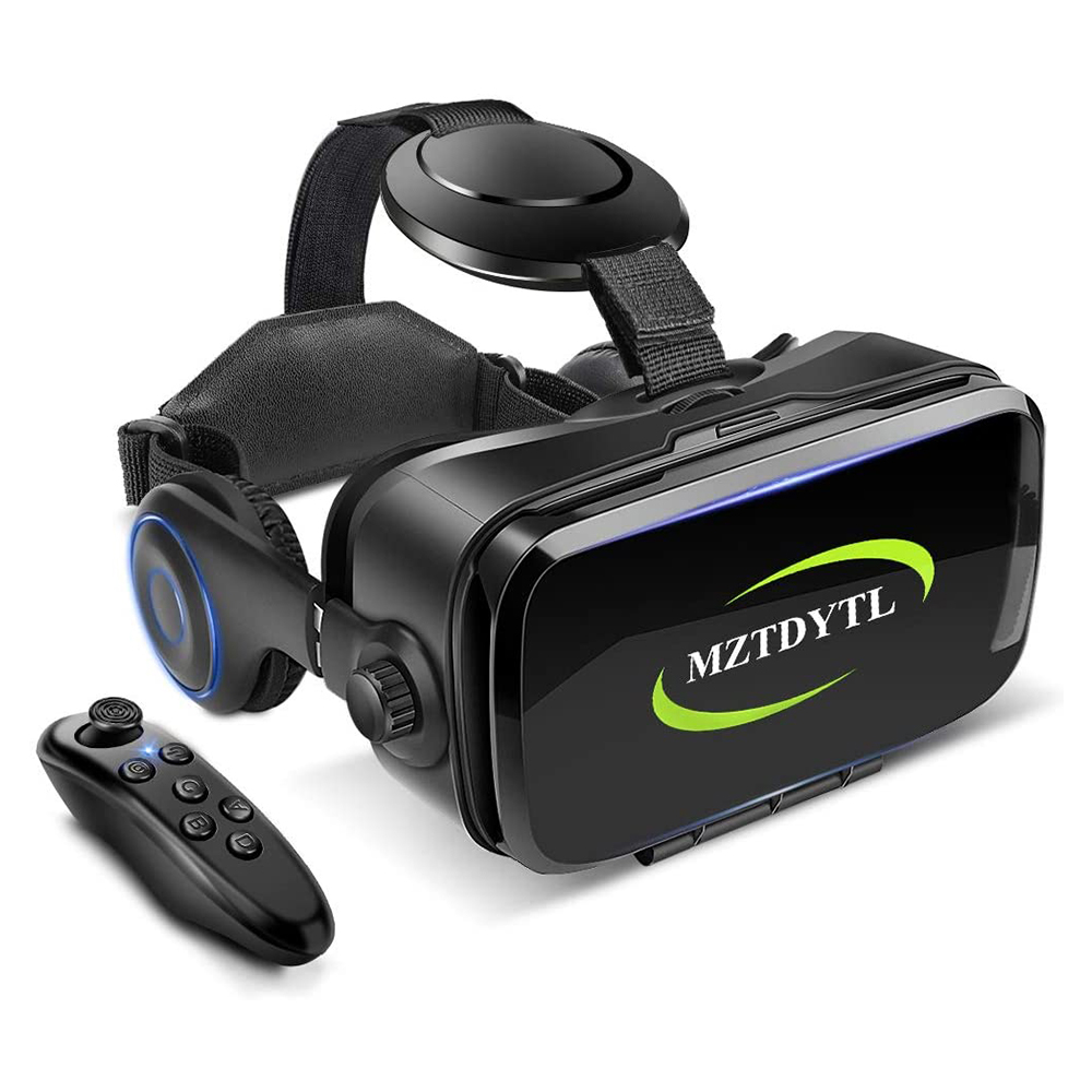 [해외] VR 안경 헤드셋, 최신형 BLUETOOTH 콘트롤러 검정