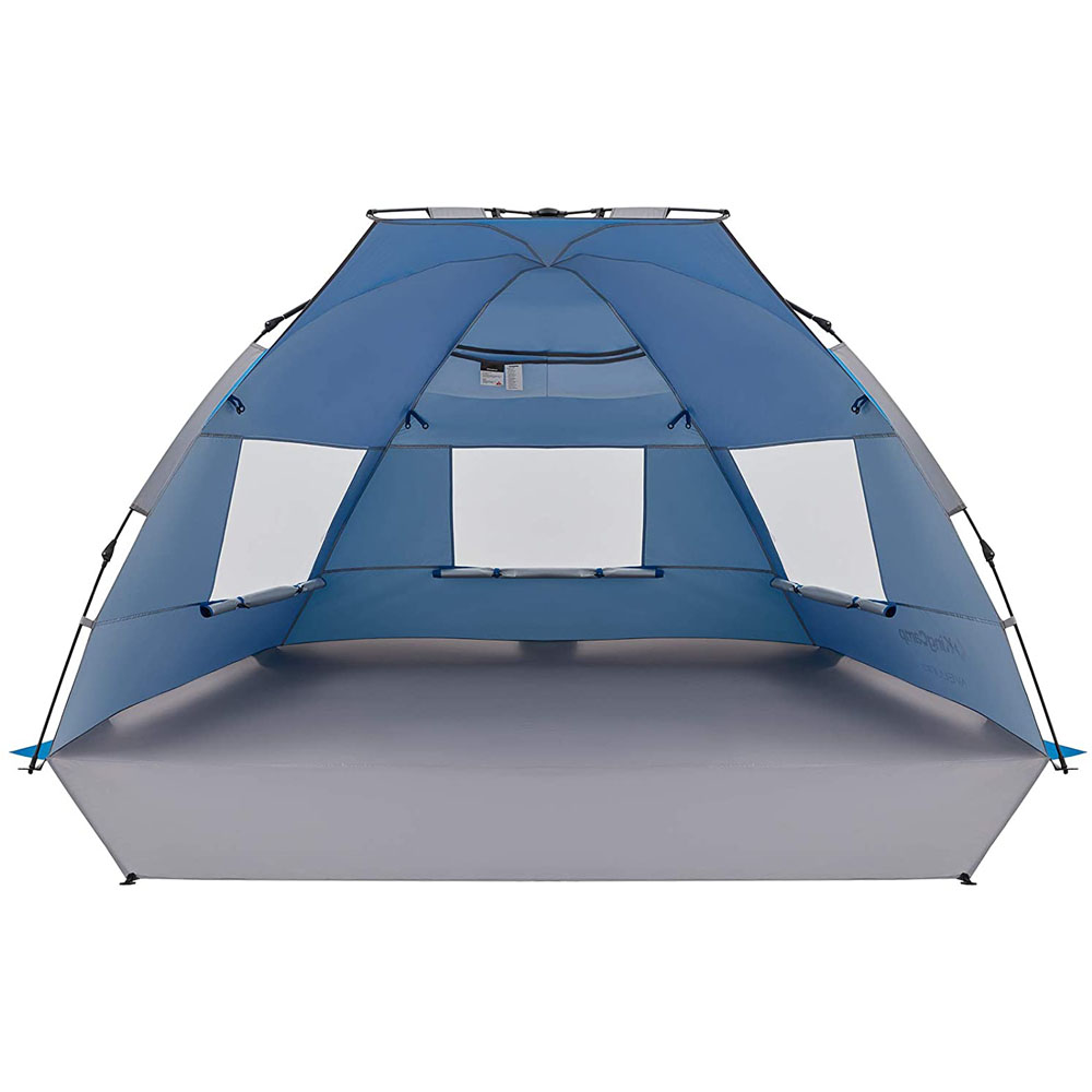 [해외] KingCamp 썬쉐이드 텐트 원터치 차양 UPF50 + 2-3인용 비치 텐트 대형 블루