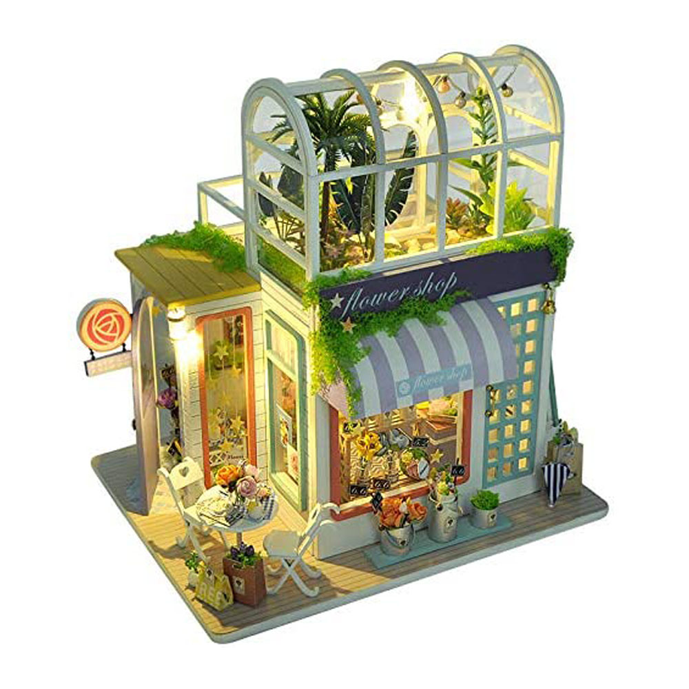 [해외] CuteBee DIY 나무 인형 집 꽃집 미니어처 컬렉션 인테리어 (TD41)
