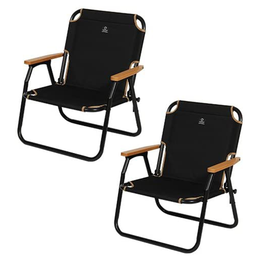 [해외] 퀵캠프 로우 체어, 접이식 의자 QC-ASC60 블랙x2개
