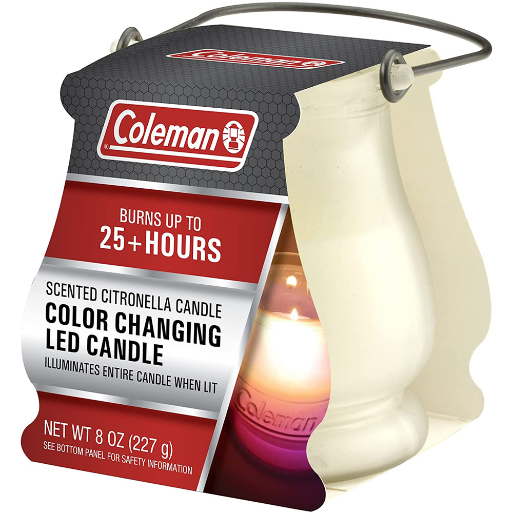 [해외] 콜맨 색이 변하는 LED 시트로 넬라 양초 박스 8온스