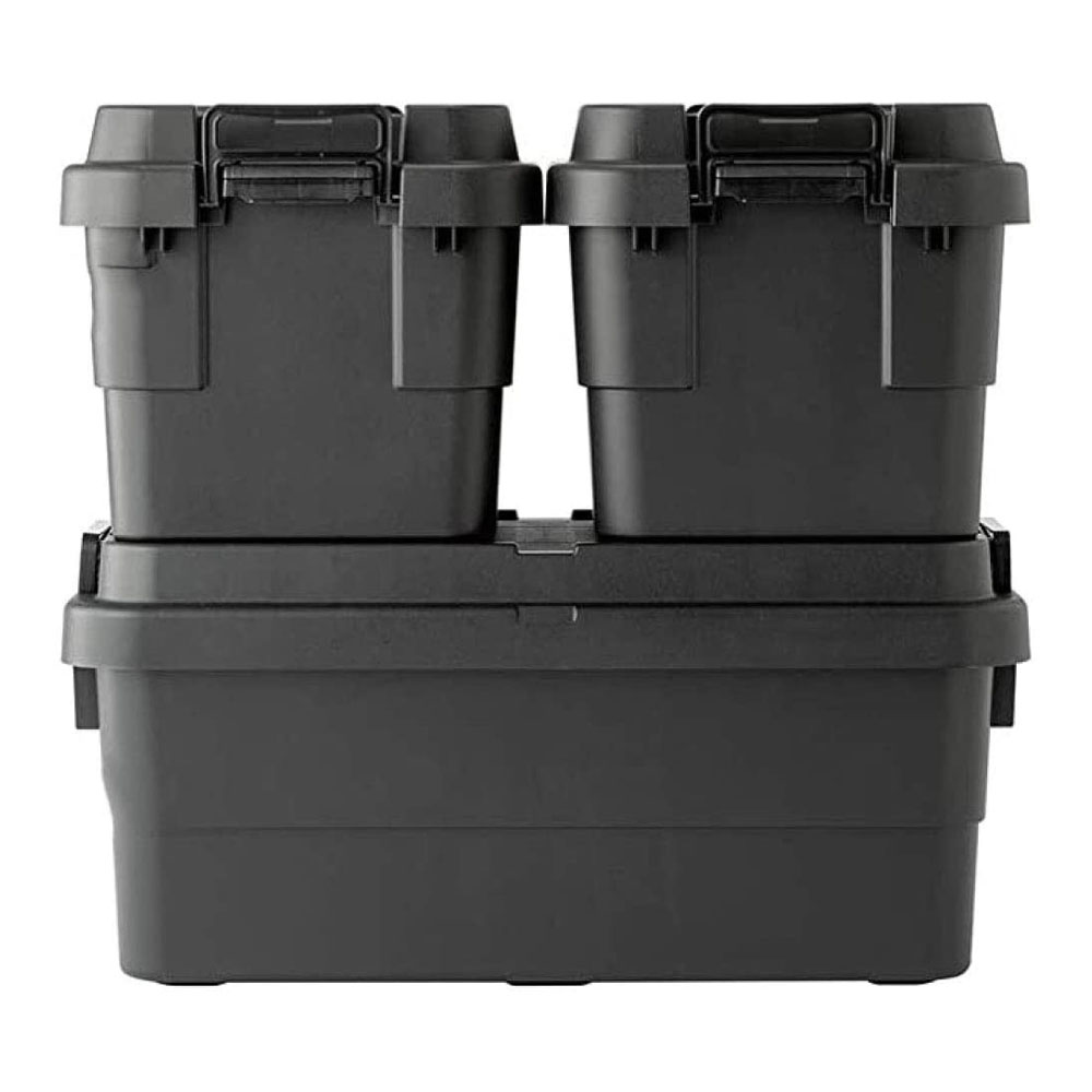 [해외] 모노 갤러리 수납박스 스태킹 트렁크 카고 3개 세트 블랙