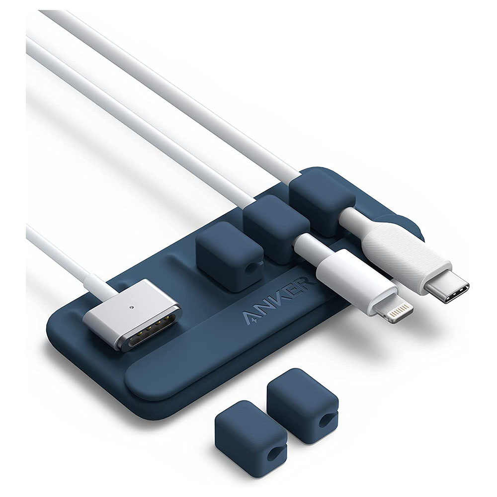 [해외] 마그넷식 케이블 홀더 라이트닝 케이블 USB-C (블루)
