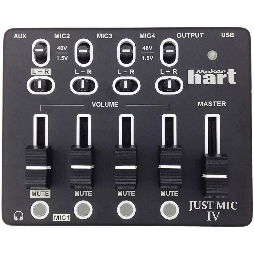 [해외] Maker hart Just Mic 4 웹 캐스팅 4채널 마이크 믹서