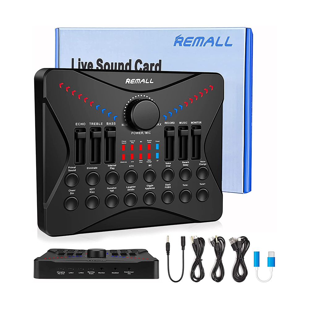 [해외] V8 Sound Card REMALL 사운드카드 음성 체인저 ‎UC02