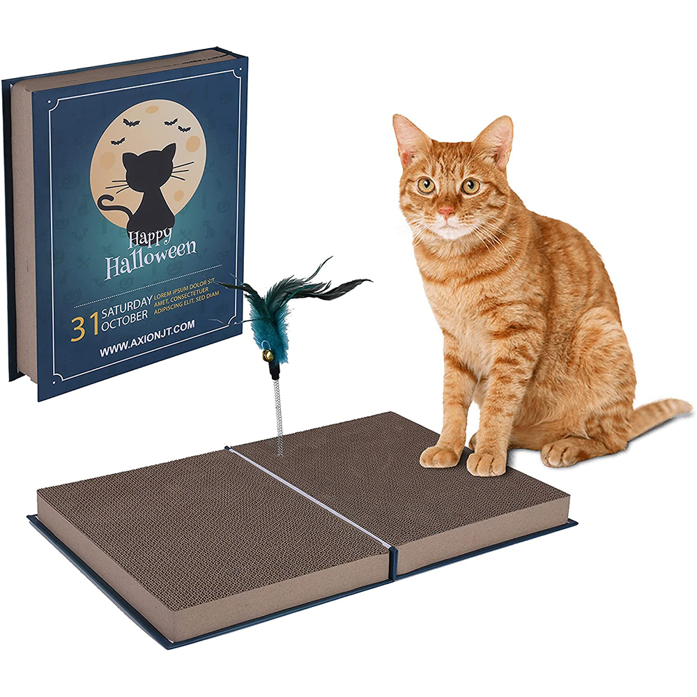 [해외] 고양이 스크래처 골판지 깃털 귀여운 소파 침대 Book