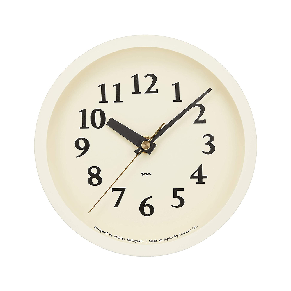 [해외] 렘노스 탁상 전파 시계 아이보리 m clock MK14-04 IV
