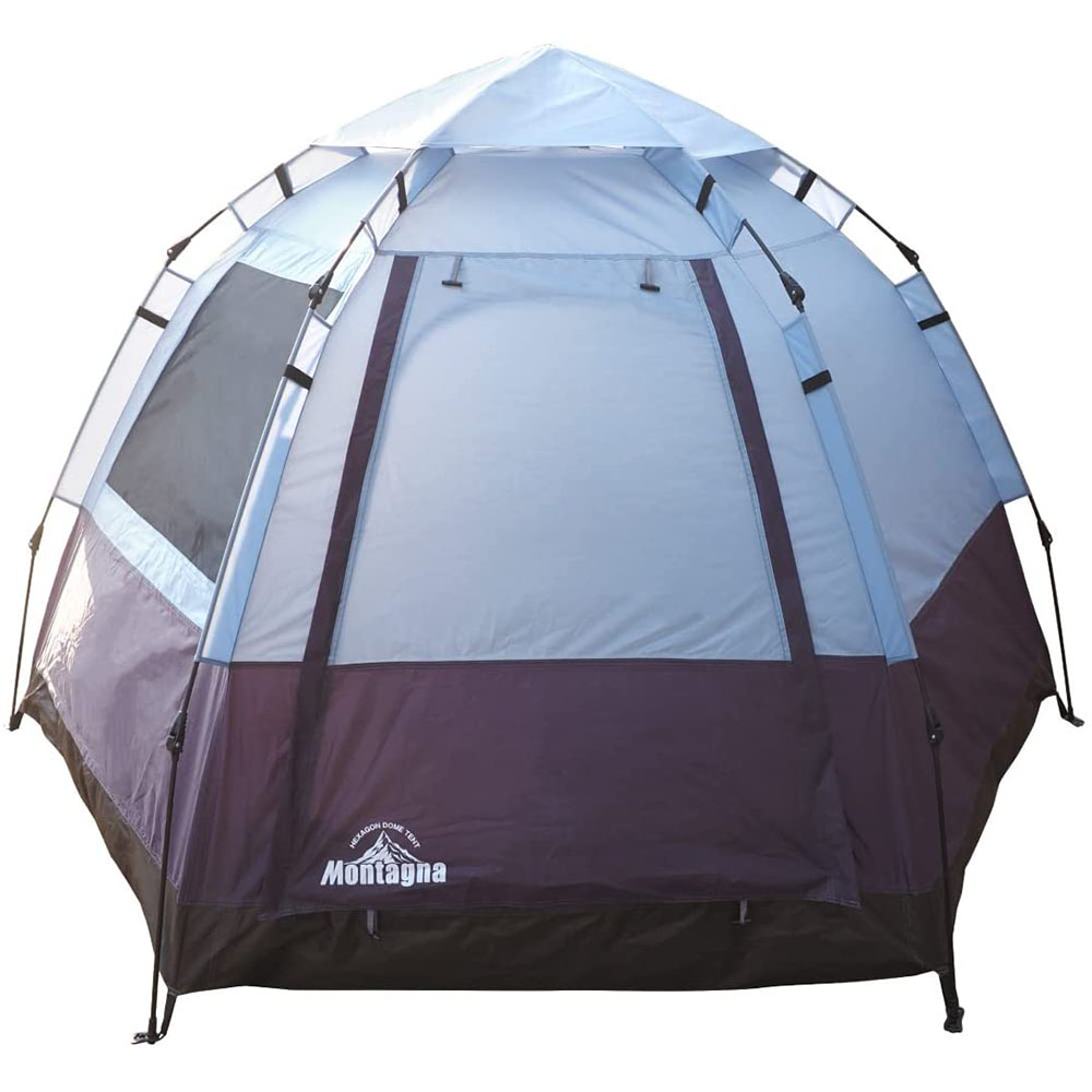 [해외] Montagna 원터치 텐트 4인용 5인용 헥사곤 돔 텐트 캠핑