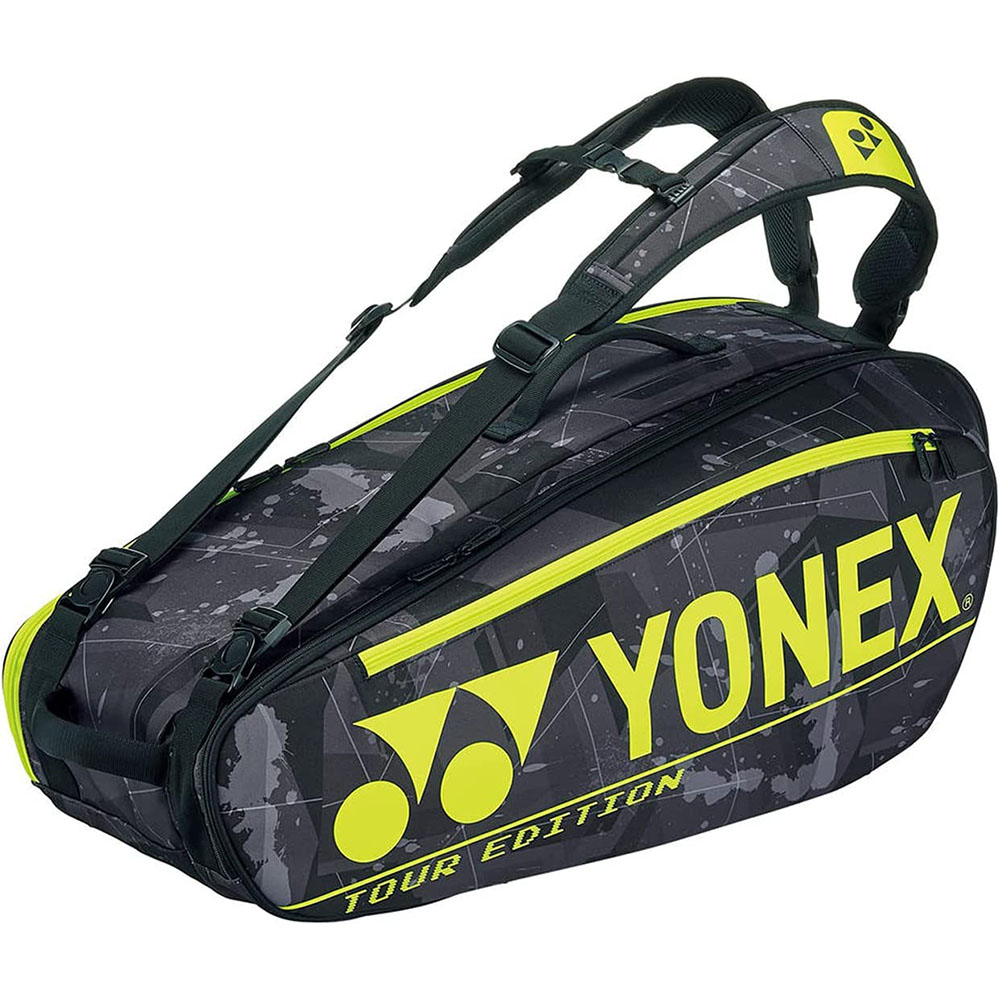 [해외] YONEX 요넥스 테니스 라켓백 6 BAG2002R 블랙/옐로우