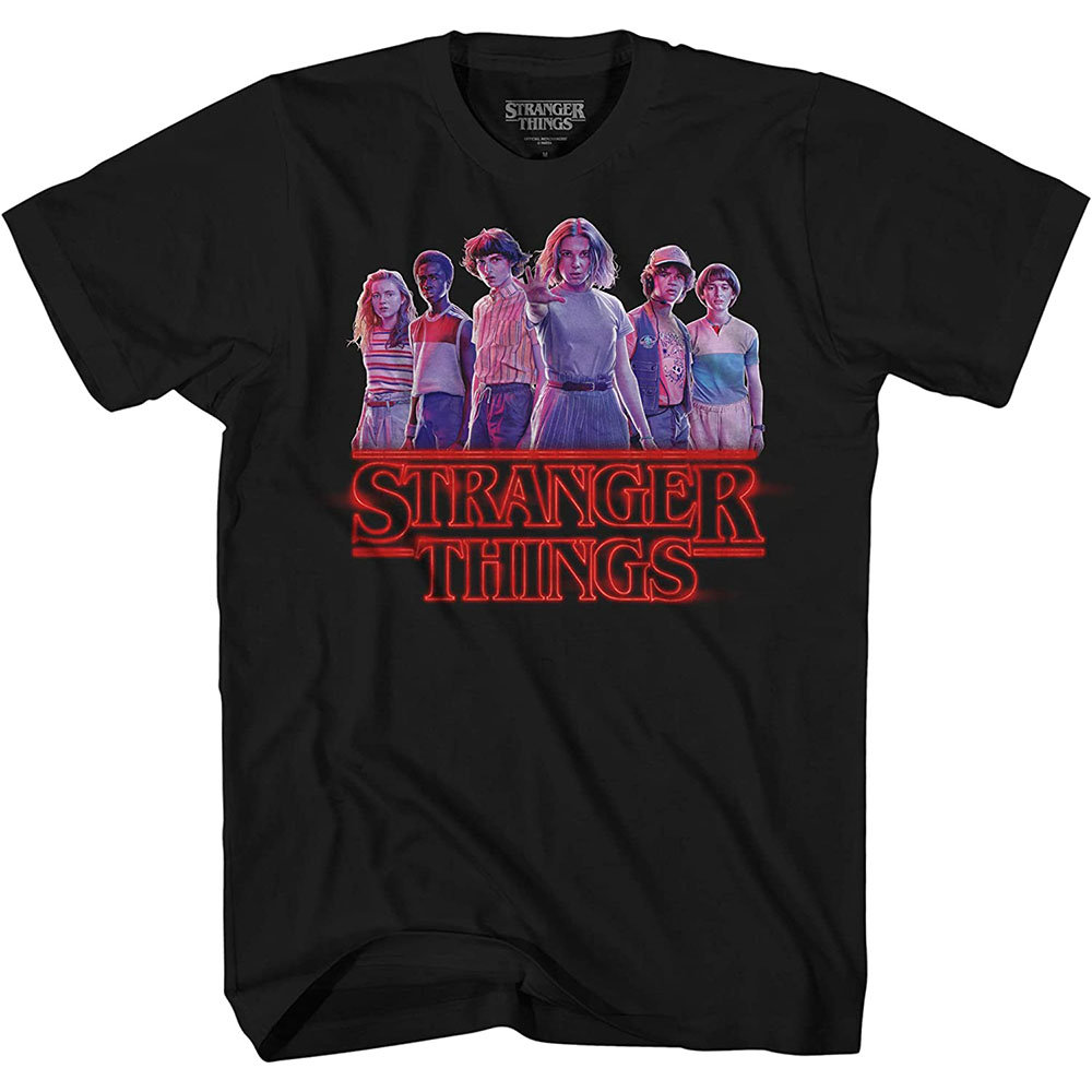 [해외] Stranger Things Group Cast Eleven 기묘한 이야기 로고 티셔츠
