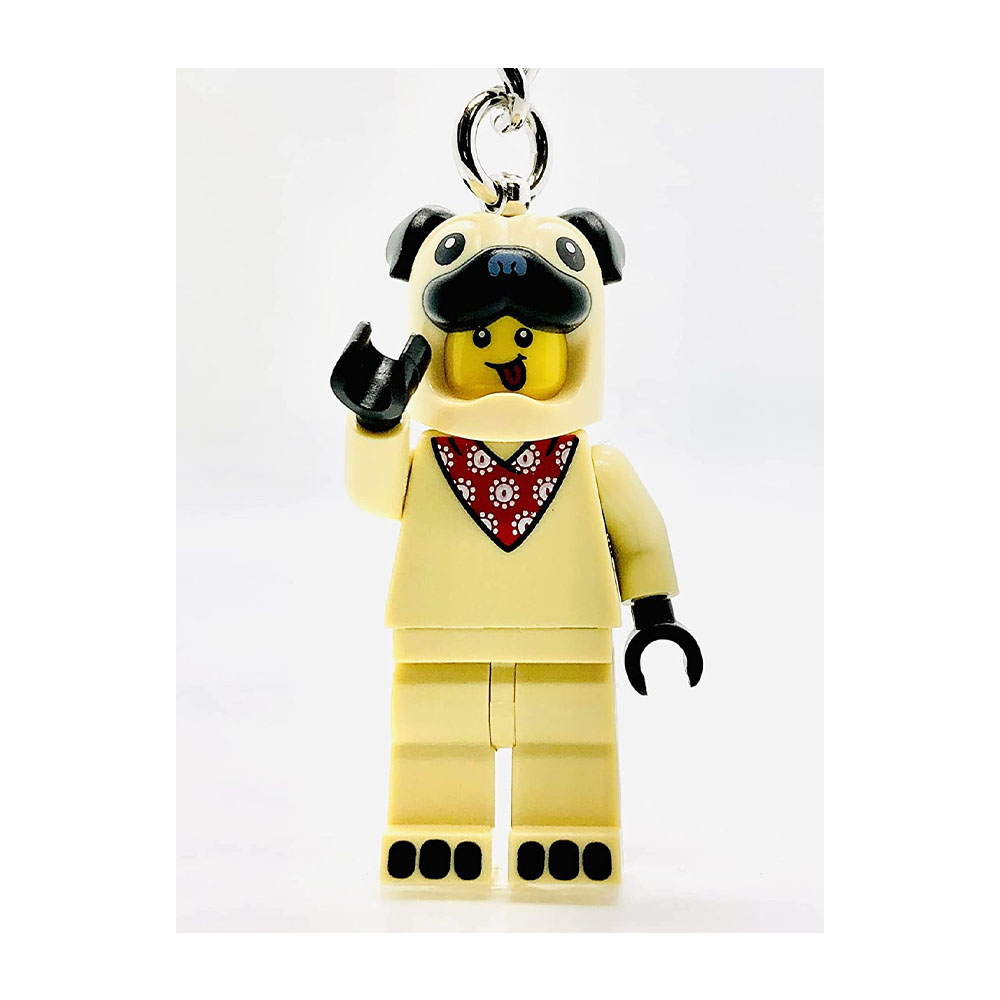 [해외] LEGO 레고 프렌치 불도그 남자 열쇠고리 854158