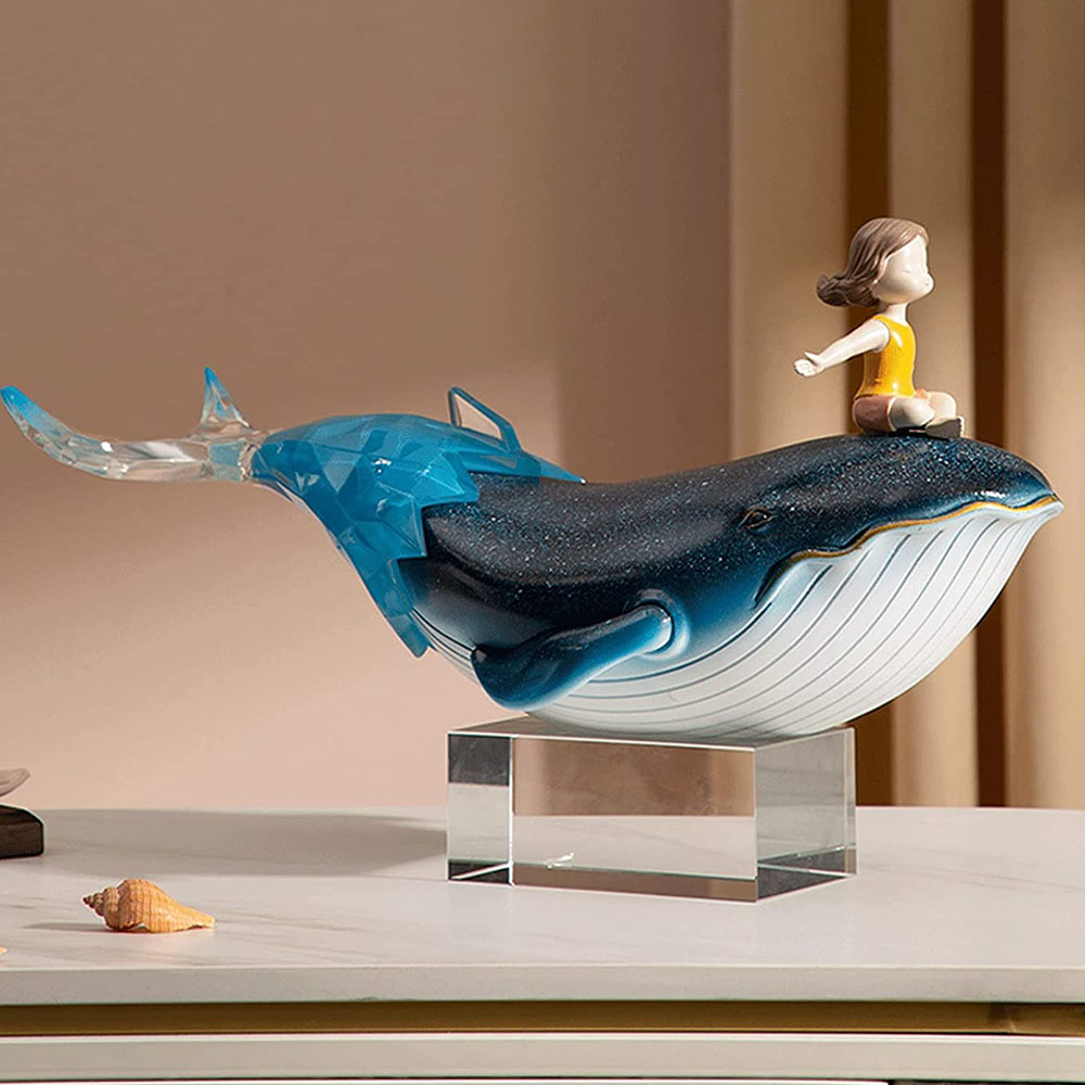 [해외] 우영우 귀여운 고래 장식 소품 동상 입상 공예