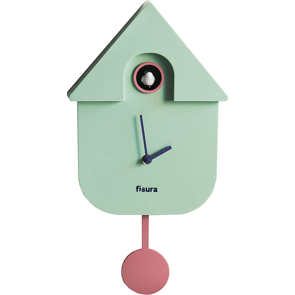 [해외] fisura 비둘기 시계 벽시계 진자 뻐꾸기 민트 아날로그
