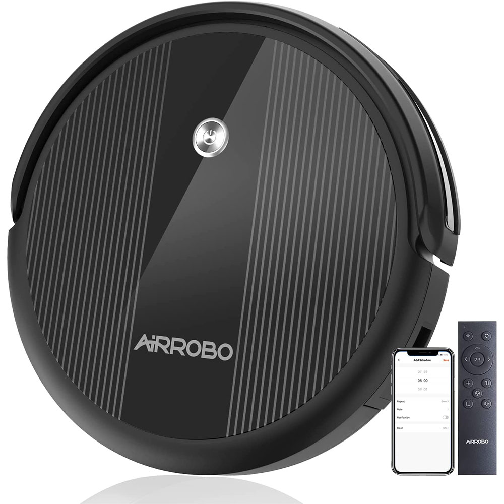 [해외] AIRROBO 로봇 청소기 2600Pa 초강력 흡입 WiFi 앱 Alexa 대응 블랙 P10