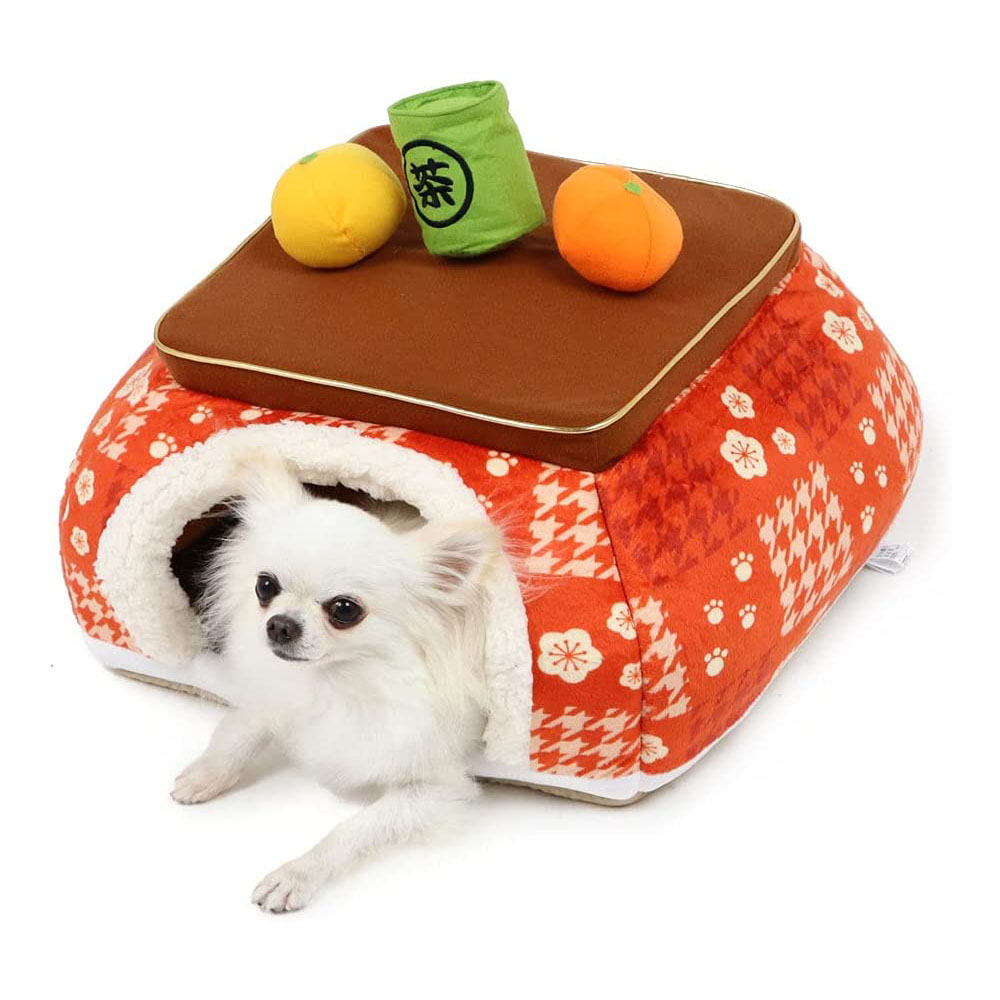 [해외] 펫 파라다이스 강아지 코타츠 하우스 쿠션 침대 (40cm)