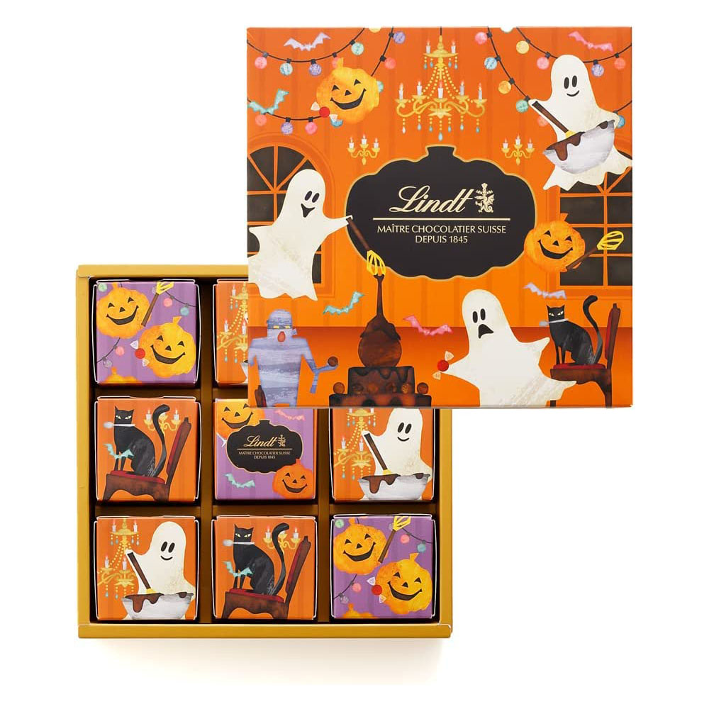 [해외] Lindt 린츠 초콜릿 선물 할로윈 쉐어링 박스 3개 x 9상자 쇼핑백 M 포함