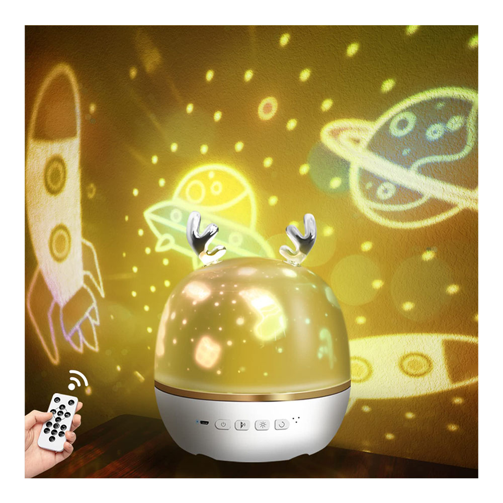 [해외] ZEROTONE 스타 프로젝터 라이트 밤하늘 라이트 램프 Bluetooth 스피커 음악 재생 (사슴)