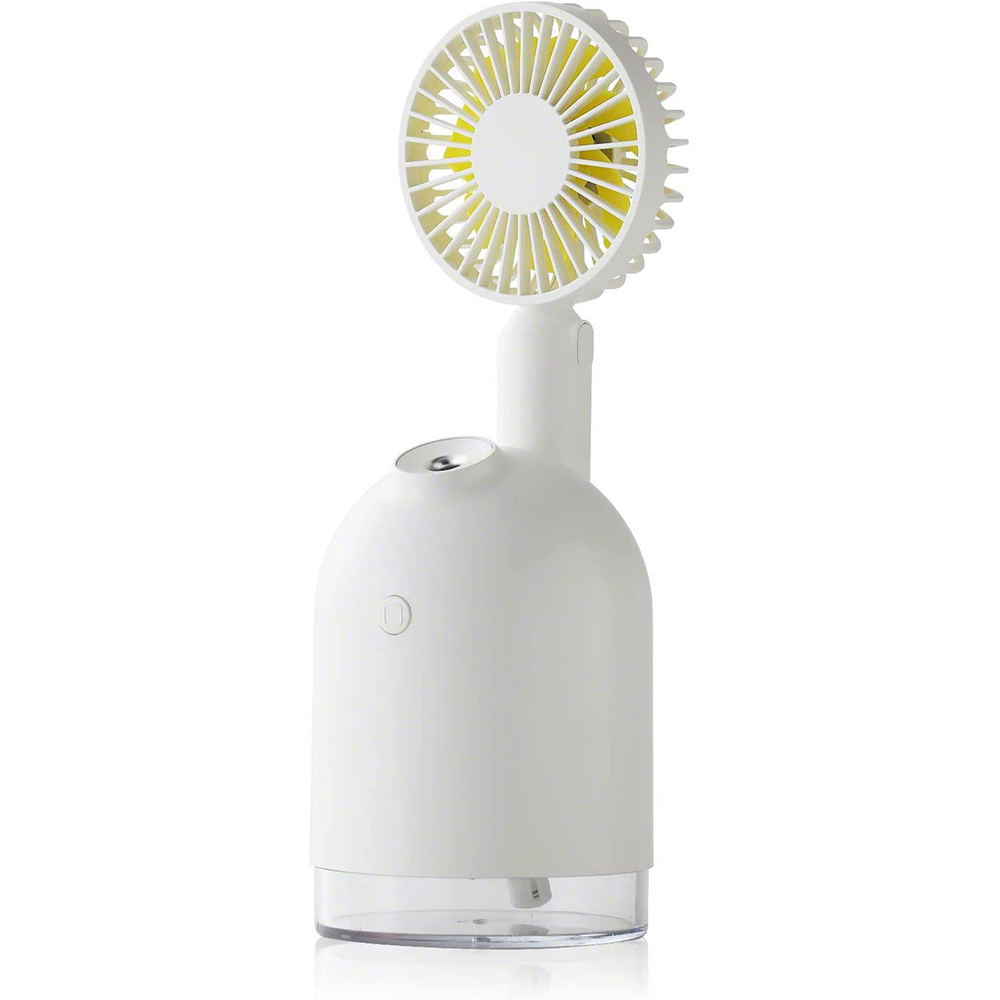 [해외] Qurra(Anemo Misty mini) 4WAY 송풍 가습기 선풍기 충전식 탁상 소형 책상 50ml/h USB 충전 LED