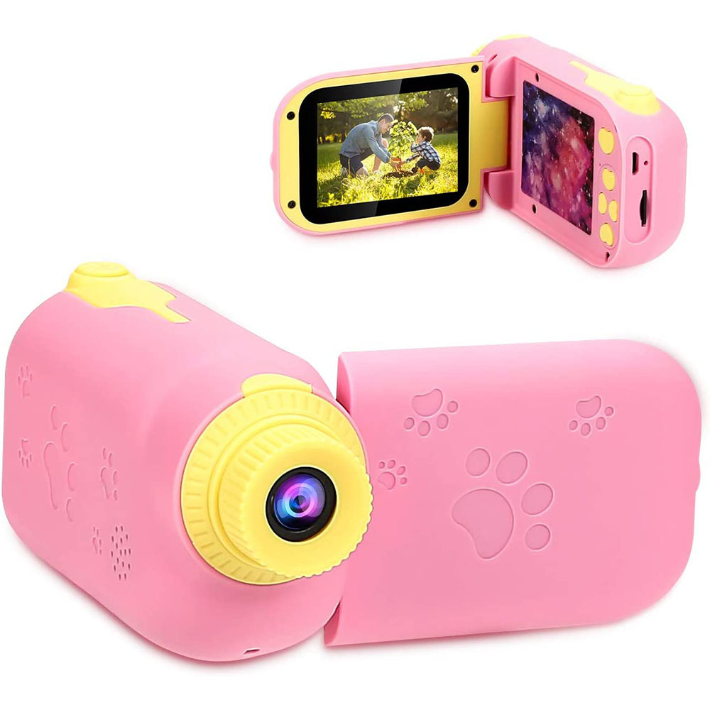 [해외] Amicool 키즈 장난감 어린이 디지털 카메라 DV 비디오 1200만 화소 2.4 인치 타이머 촬영 핑크