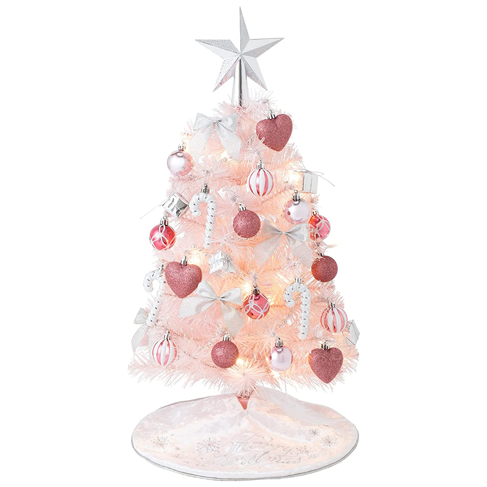 [해외] 프랑 프랑 크리스마스 트리 스타터 세트 60cm 핑크