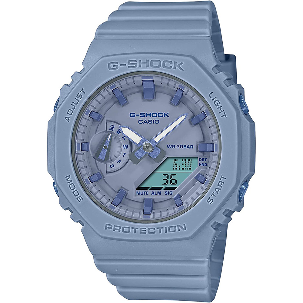 [해외] 카시오 손목시계 지샥 미드 사이즈 모델 GMA-S2100BA-2A2JF 레이디스 블루