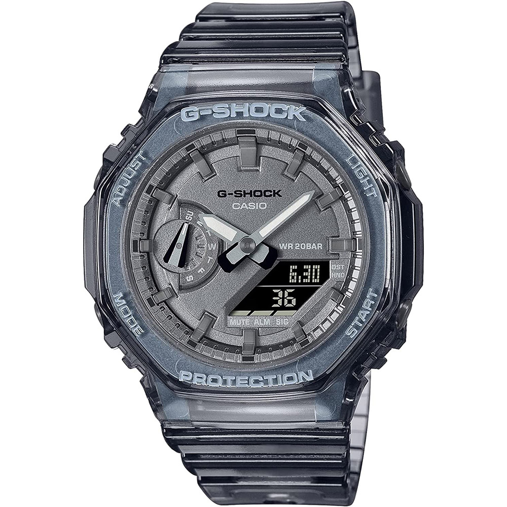 [해외] 카시오 손목시계 지샥 미드 사이즈 모델 GMA-S2100SK-1AJF 블랙 스켈레톤
