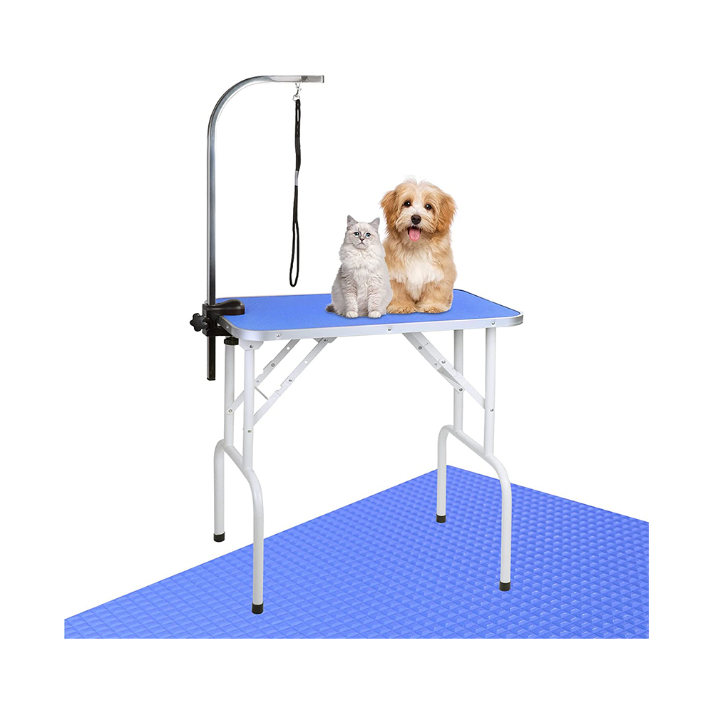 [해외] LEIBOU 애완 동물 강아지 고양이 트리밍 테이블 접이식 스탠드 (블루)