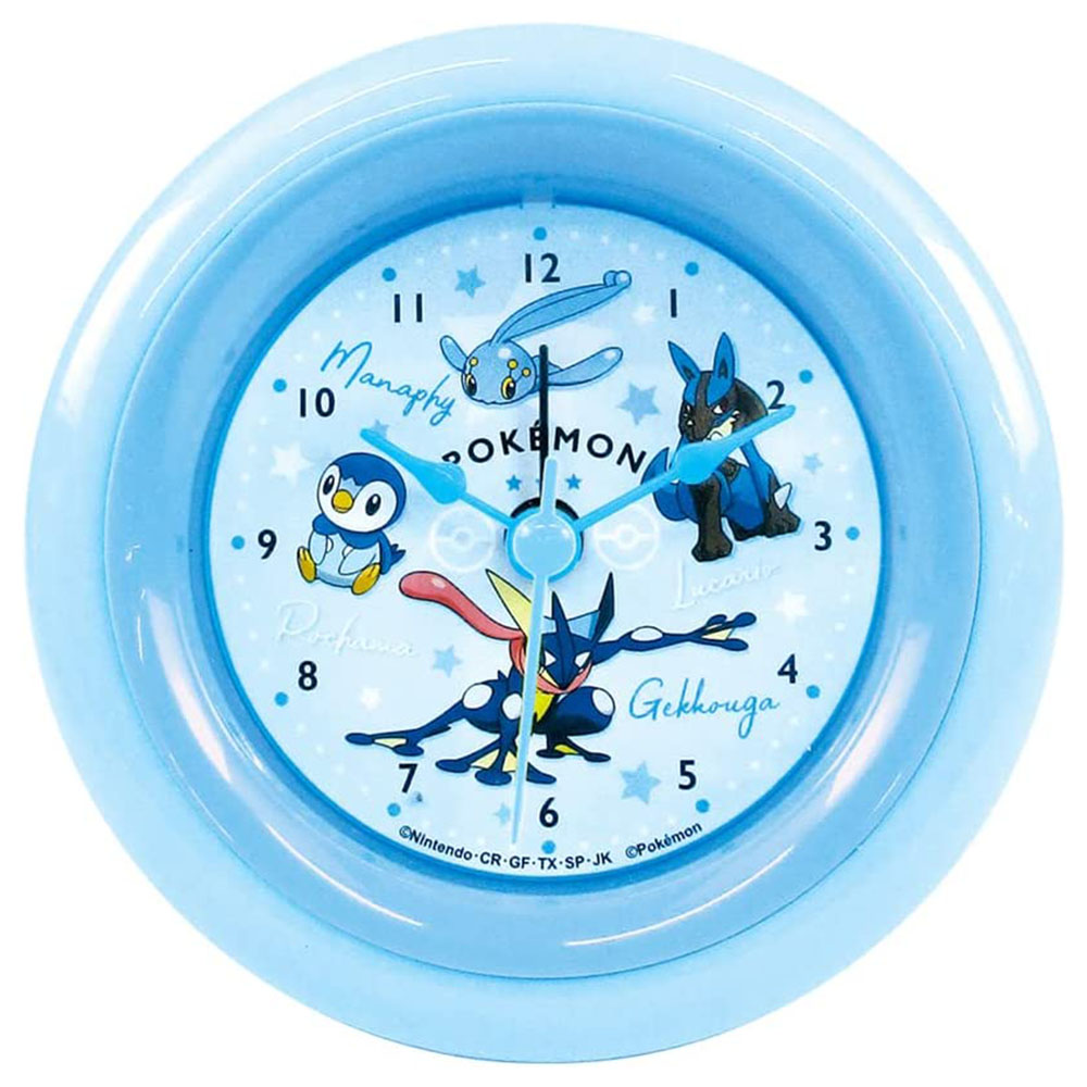 [해외] 티즈 팩토리 포켓 몬스터 라운드 알람 시계 블루 PM-5520378BL