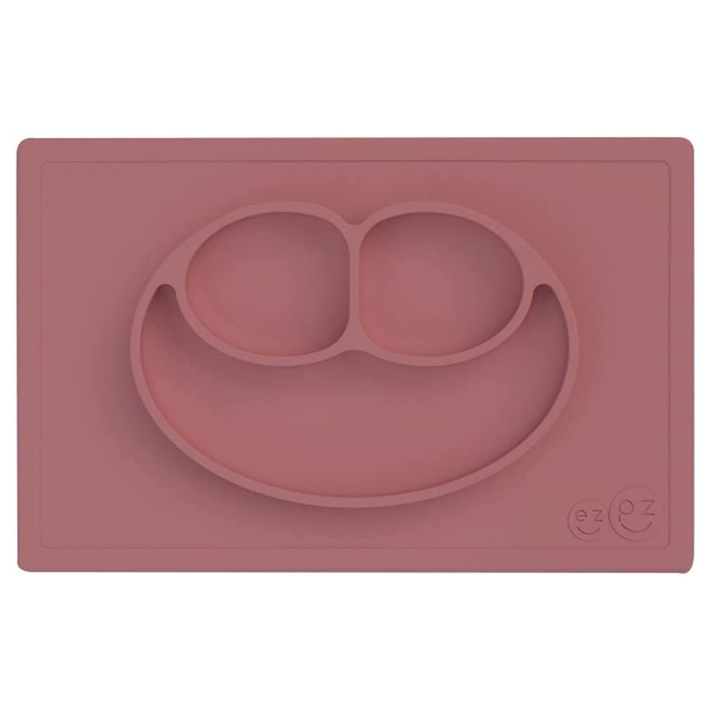 [해외] EZPZ 유아 실리콘 흡착 해피 매트 로즈 핑크