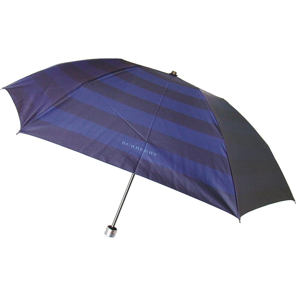 [해외] BURBERRY 버버리 레이디스 테두리 무늬 접는 우산 일본제 네이비