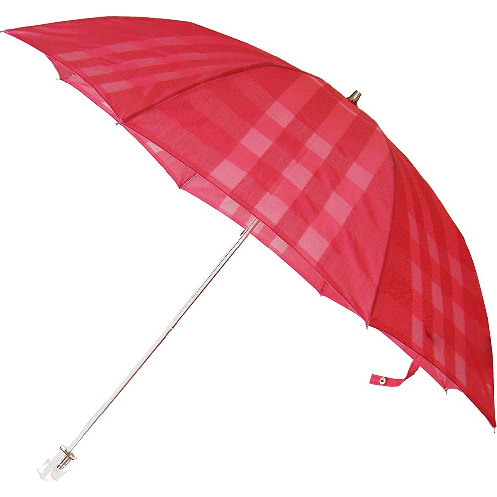 [해외] BURBERRY 버버리 체크 무늬 여성 접는 우산 양산 일본제 로즈 핑크