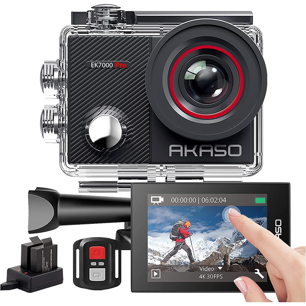 [해외] AKASO 액션 카메라 4K EK7000 PRO 2000만 화소 40m 방수 수중 KR Version
