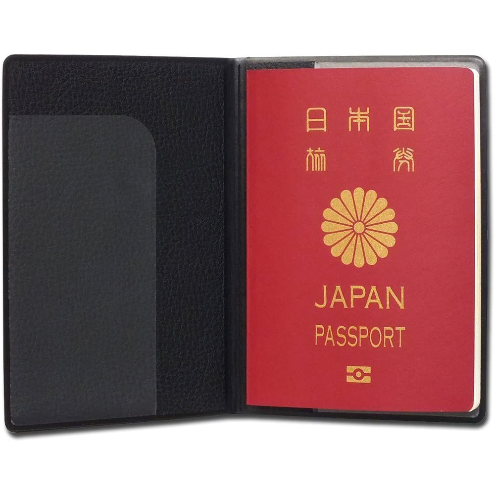 [해외] 요타데이터 테크놀로지 해외 여행 IC 여권 스키밍 방지 커버 케이스 가죽 패턴 클래식 블랙
