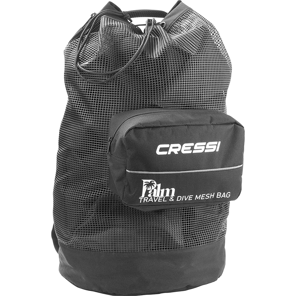 [해외] CRESSI 크레시 PALM 다이빙 장비 메쉬 가방 블랙 대용량 UA925400